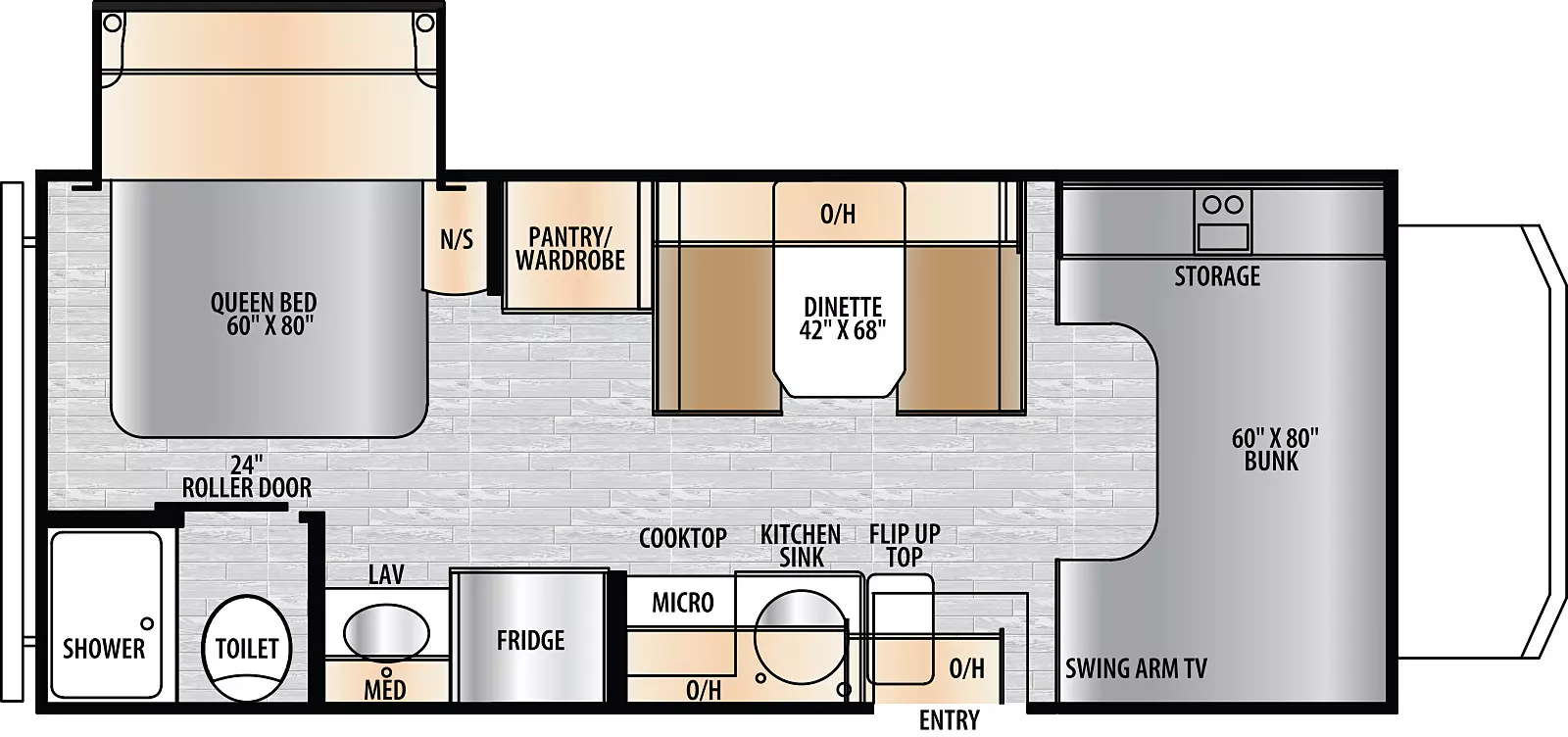 2024 EAST TO WEST RV ENTRADA 2200S*23, , floor-plans-day image number 0